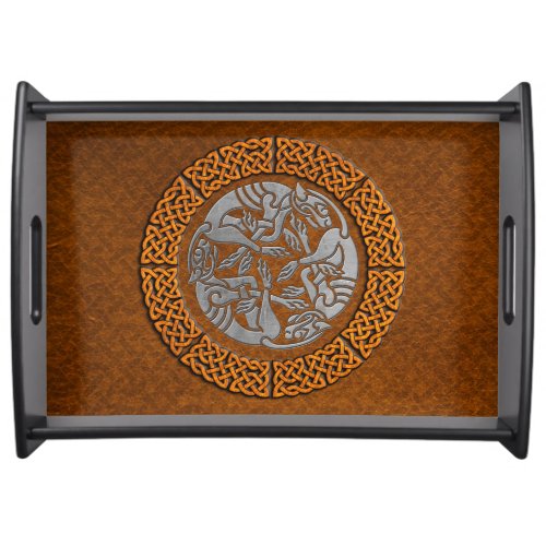 A stunning wooden tray with a marquetry design of a Celtic Knot and Dog symbol. Save 20% with code ZMERRYMAIL23! zazzle.com/wooden_marquet… #dishware #servingtray #culinary #food #serving #home #meals #dishes #kitchen #zazzle #zazzlemade #wood #celticknot #dog #irish #vikings