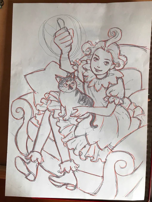 #キハラフェス #ケロフェス   私の描いたジャンケンするコニーちゃん。 膝の上にはタンシーがいます。 ラフ描いてトレースして清書したはずがだいぶ変わってますね。 タンシーがじっとしてくれません。  KIHARA FES '23 [REMASTERED]  12月7日(木)〜13日(水)12時〜18時 吉祥寺・リベストギャラリー創