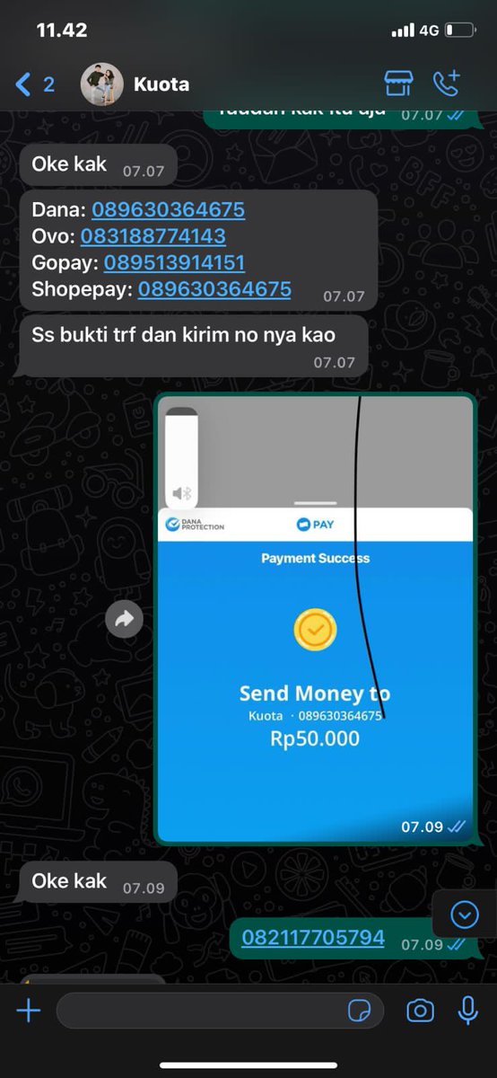 neuvillettev's tweet photo. HELP RT &amp; REPORT!  HATI-HATI SCAM PENIPU PULSA! 

@jualkuotaakrab
Dana: 089630364675
Ovo: 083188774143
Gopay: 089513914151
Shopepay: 089630364675
A.N FAJRI (ini nama di display name wa nya ya tapi gayakin juga itu nama asli)

#zonaba #zonauang #zonajajan https://t.co/1VN0lqhlEH