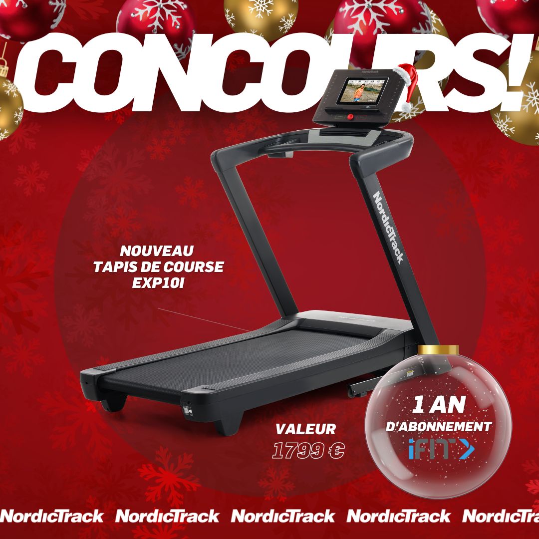 ✨️Joyeux Noël de NordicTrack ! 🎅 Gagnez le NOUVEAU tapis de course EXP10i + 1 an d'iFIT ! Pour participer : ⁠ 1) Liker le post 2) Suivre @NordicTrackFR⁠ 3) Taguer un ami ⁠ BONUS : 1 participation supplémentaire⁠ par @ Retweet = 10 participations ! ⁠ Voir conditions.