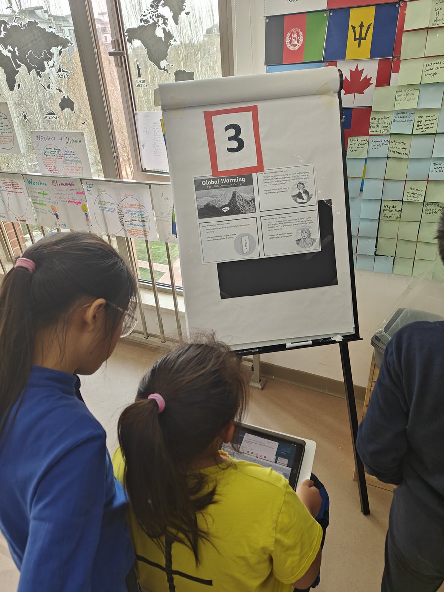 sasdart's tweet image. Loved using #chatstations with my G4 students, thanks to @cultofpedagogy &apos;s JG. The students had a great time moving between stations, collaborating, and engaging with each activity relating to #climatechange and used @padlet to record their findings