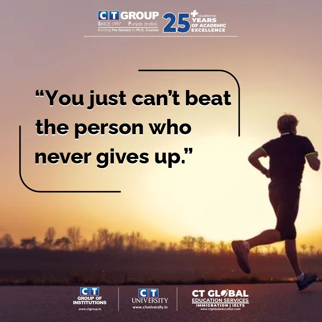 CT_University's tweet photo. Unbeatable spirit: It’s tough to surpass those who refuse to surrender. 💪
#CTGroup #morningpost #morningmotivation #nevergiveup #stayfocused #setgoalsnotlimits #UnyieldingSpirit #CTU #CTW #CTPS #TeamCT #CTians https://t.co/ecQm9YIQz7