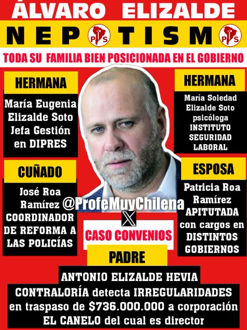 anamesiac's tweet photo. #AFavorYQueSeJodan " A PESAR QUE ESTA' PROHIBIDO EL NEPOTISMO , ELIZALDE LO PRACTICA CON ENTUSIASMO , VULNERANDO LA LEY , SE LE PODRIA CATALOGAR " COMO MAFIOSO " https://t.co/iqIkJb7IrA