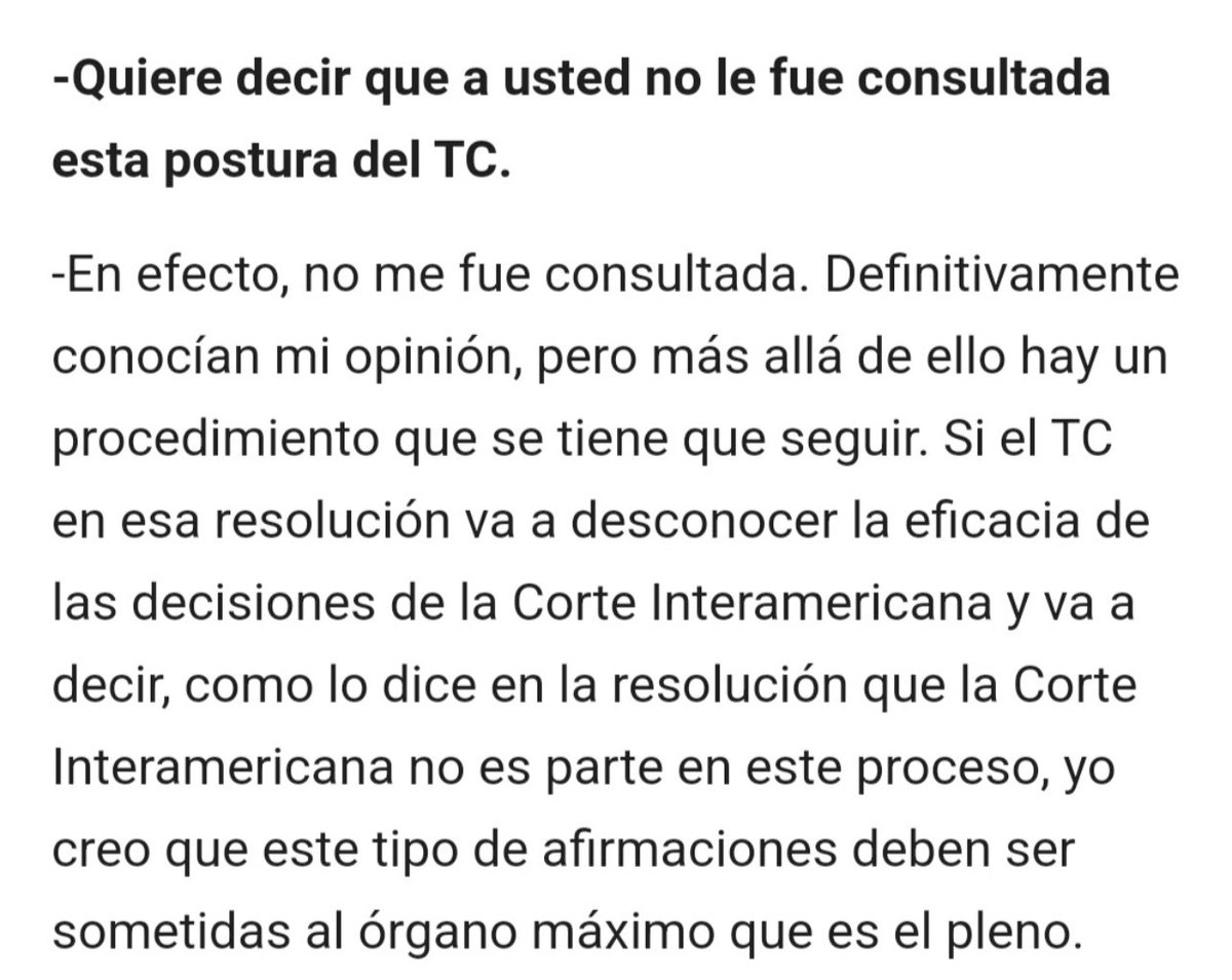 El Magistrado Monteagudo denuncia en entrevista con <a href="/Eli_PradoD/">Elizabeth Prado</a> en <a href="/LR/">LR</a> que los autores de la decisión de esta mañana no consultaron al pleno del <a href="/TC_Peru/">Tribunal Constitucional del Perú</a> la decisión que han adoptado en el caso #AlbertoFujimori
