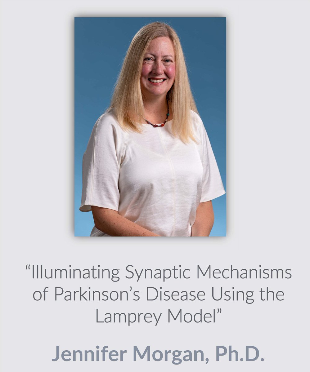 The Vollum Seminar Series: Thurs, 12/07: Dr Jennifer Morgan, from @MBLScience, presents “Illuminating Synaptic Mechanisms of Parkinson’s Disease Using the Lamprey Model.” Hosted by @HvGersdorff. Noon in M1441/stream from intranet, search: Vollum Seminars #OHSUresearch #Parkinsons