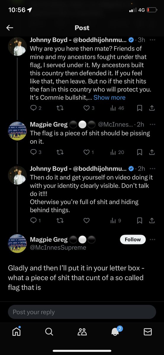 BoddhiJohn's tweet photo. @McInnesSupreme @KymDurance1 @Eire4eva @christonkin2 This flog colllects welfare and hates Aussies who love this country and it’s flag. https://t.co/B1t0U2treA