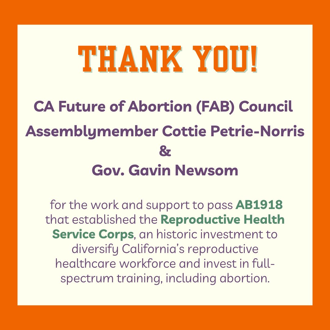 TEACHProgram's tweet photo. And we couldn’t have done this w/o the groundwork laid with the CA #FutureofAbortionCouncil, author of #AB1918 that created the #RHSC @AsmCottie, and @GavinNewsom who signed AB1918 into law! (4/4) https://t.co/wxnu6Y51qY