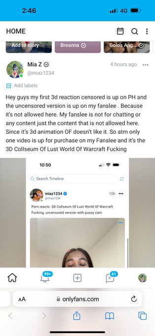 Hey guys my first 3d reaction censored is up on PH and the uncensored version is up on my fanslee. My<a href="/tag/onlyfans"class="tags"><span>#onlyfans</span></a>