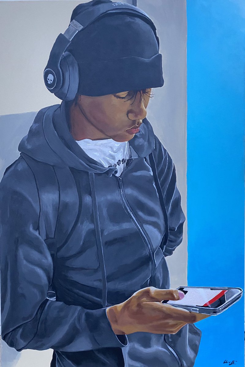 AlexterAlbury's tweet photo. Inspired by my son, this is “Sound Cloud” 36x24 acrylic https://t.co/GSuCAPbxBw