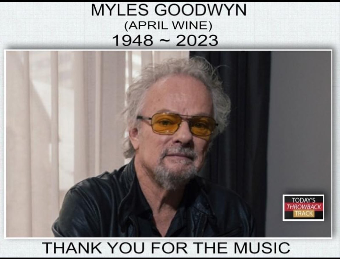 A piece of our youth left us with the passing of Myles Goodwyn. We had listened to their music live, on records, 8 tracks, cassettes,  MP3’s, the radio and at high school dances. Thanks for the memories Myles and Rest In Peace 🥲.  Your legacy will live on in your music. 🎸🍻