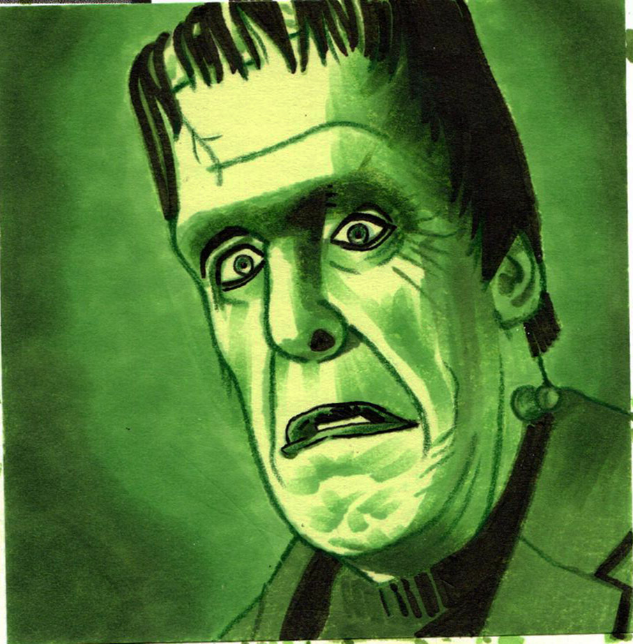 #themunsters #hermanmunster #fredgwynn #art #horror #tv #television #postitnote