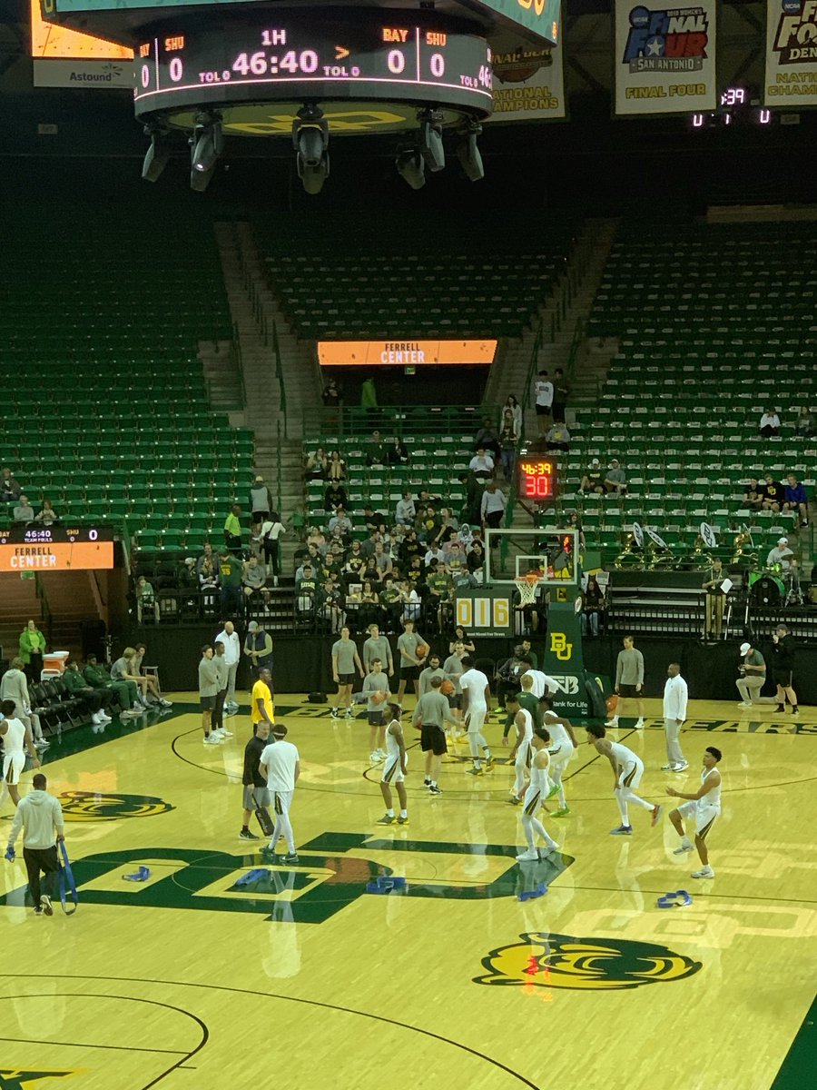 BearNTex's tweet photo. Last hurrah in the ⁦@Ferrell_Center⁩ this month. #SicEm https://t.co/zVq9efR9CU