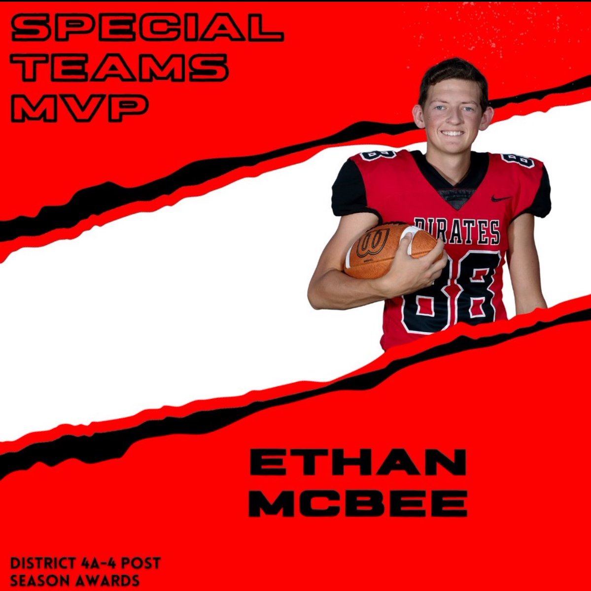 Honored to be named 4A-4 Special Teams MVP! <a href="/Coach_Pdub/">Payton Werner</a> <a href="/KickingWorld/">Kicking World Kicking Camps</a>