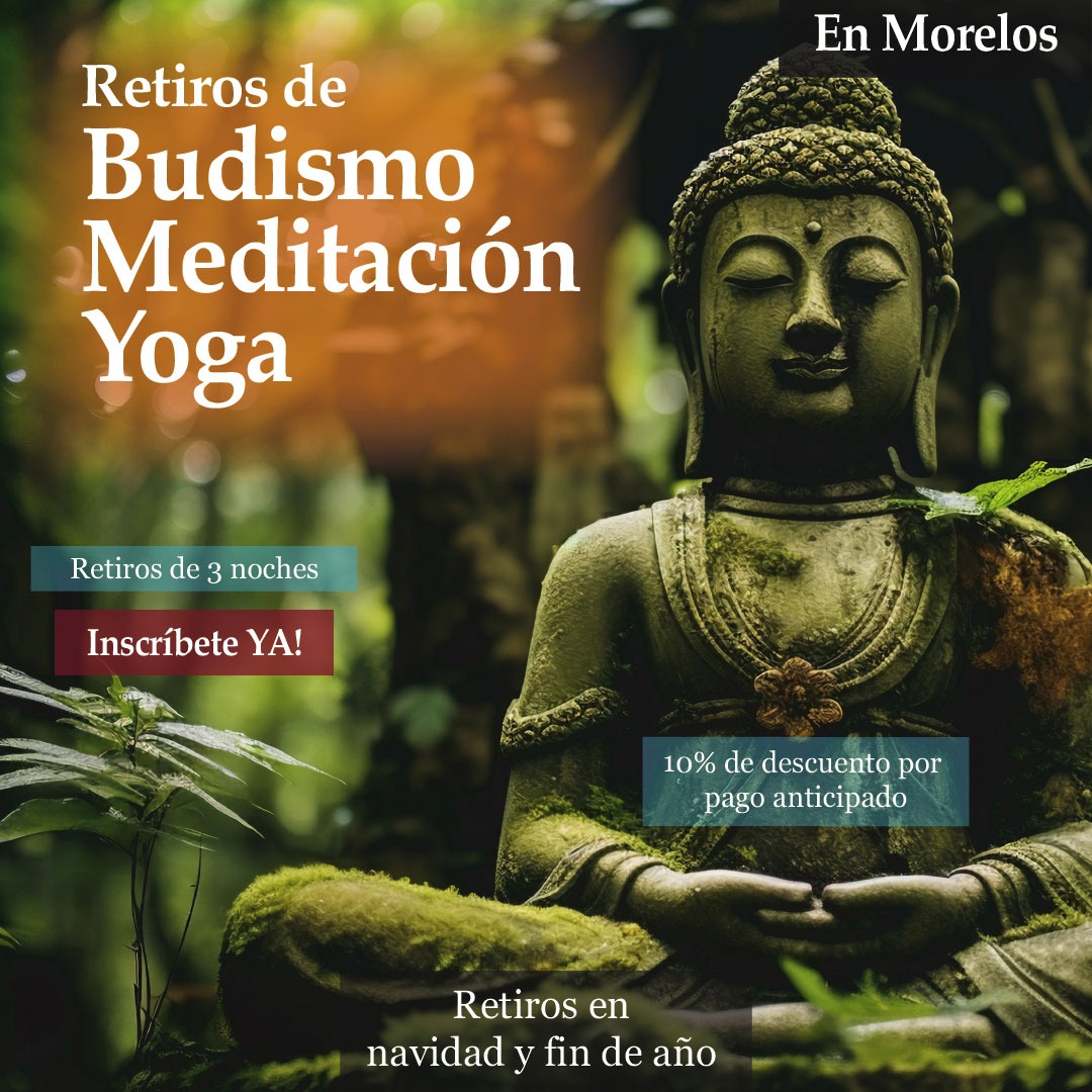 ¿Quieres estar de retiro en contacto con la naturaleza?

Te invitamos a los retiros de navidad y fin de año que tenemos programados durante el mes de Diciembre en los cuales buscaremos llegar a estados de serenidad y tranquilidad.

Conoce nuestros retiros
budismo.org.mx/retiros/