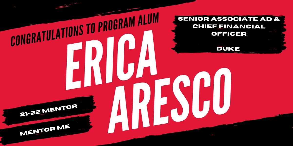 MentorMeCABMA's tweet photo. Cheers to program alum @IAmErica_A who's been named CFO for @DukeATHLETICS! https://t.co/5jpji8oZbl