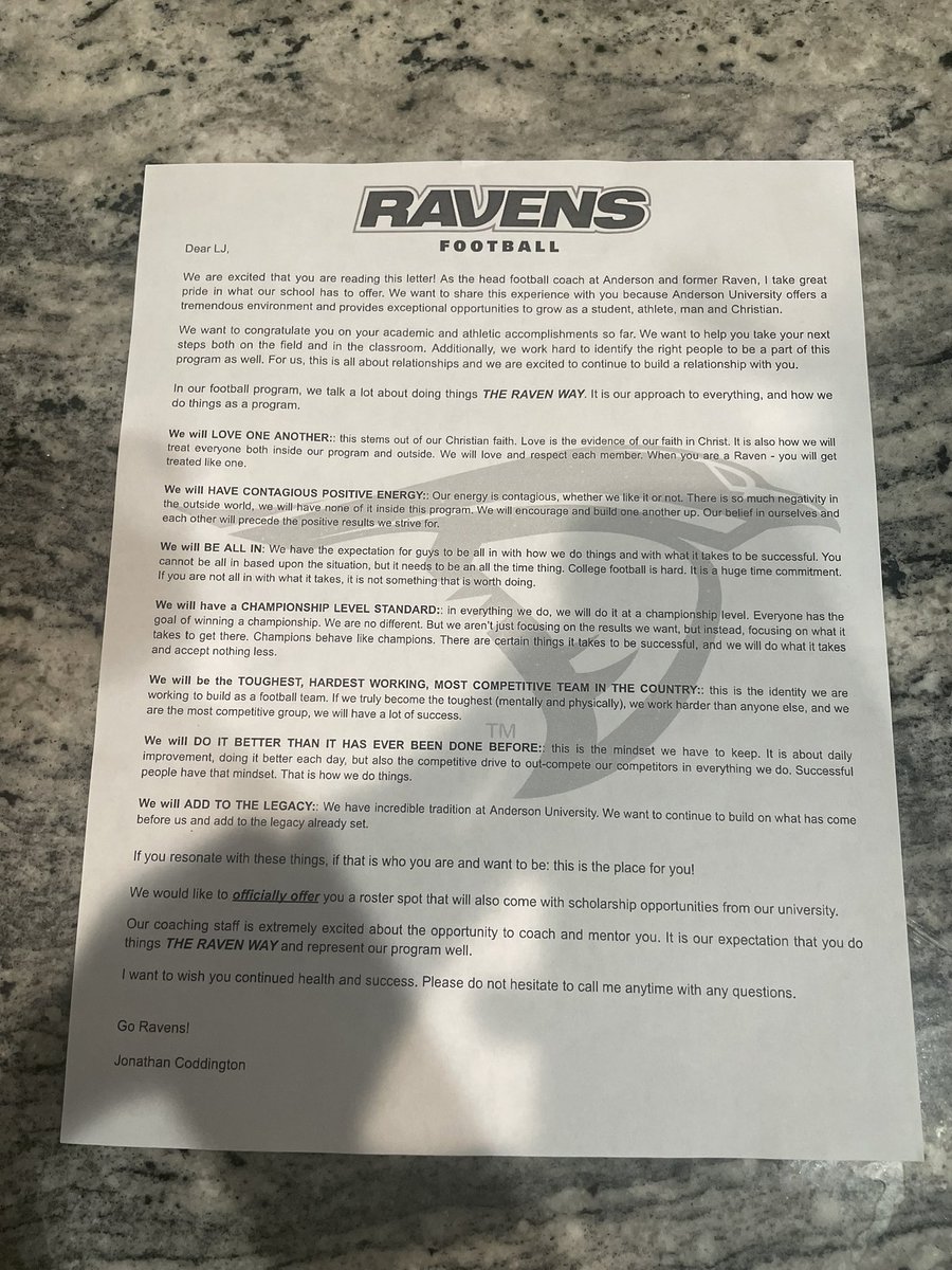 Anderson university offered <a href="/coach_codd/">Jonathan Coddington</a>