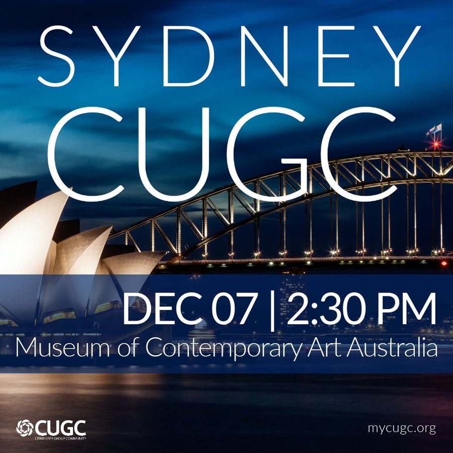 Don’t miss our CUGC event in Sydney tomorrow, Registrations are still open, We have Technical updates from our team as well as Networking with your peers. drinks and food afterwards. A big thank you to our sponsor for this event Dickerdata Register here
mycugc.org/events/details…