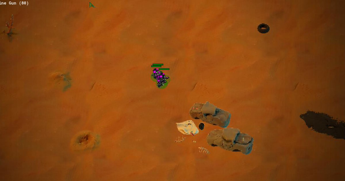 Mudtato's tweet image. Had a go at the recent #githubgameoff jam, but didn't end up submitting. I ended up making a survival game and an RTS. I might take the survival concept further.
The art is clay, except for the Starcraft placeholder sprites I didn't have time to replace :(