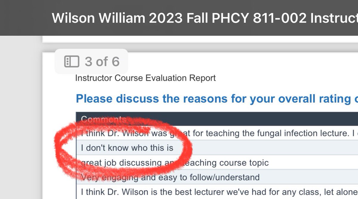 Billicillin's tweet image. Tis the season for student course evaluations and this one had me deceased 😂☠️🤣 #whelp 🤷🏼‍♂️ #academia