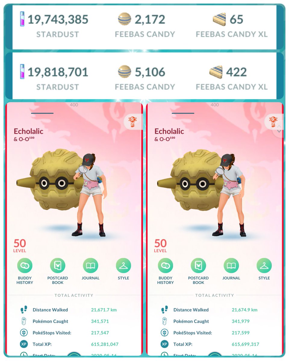 pokelalia's tweet image. #feebas #spotlighthour 

Catches: 408
Xp: 418,270
Dust: 75,316
Lucky eggs ✅
Starpieces ✅
Fuckin cold outside ✅

Not your average spotlight hour with 8 #ShinyPokemon 🙌🏻