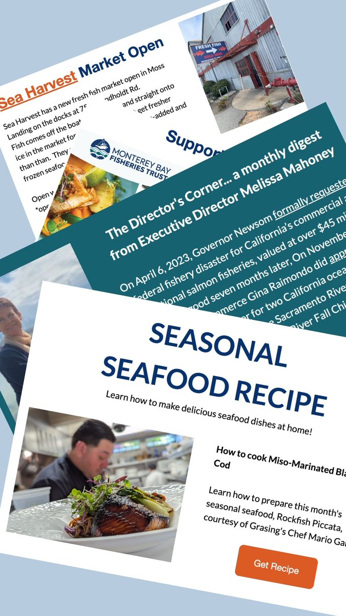 Check out our December newsletter! Find a great recipe for miso-marinated black cod, an update on a new fish market in Moss Landing, and our 10 big thoughts from 2023. 

montereybayfisheriestrust.org/newsletters