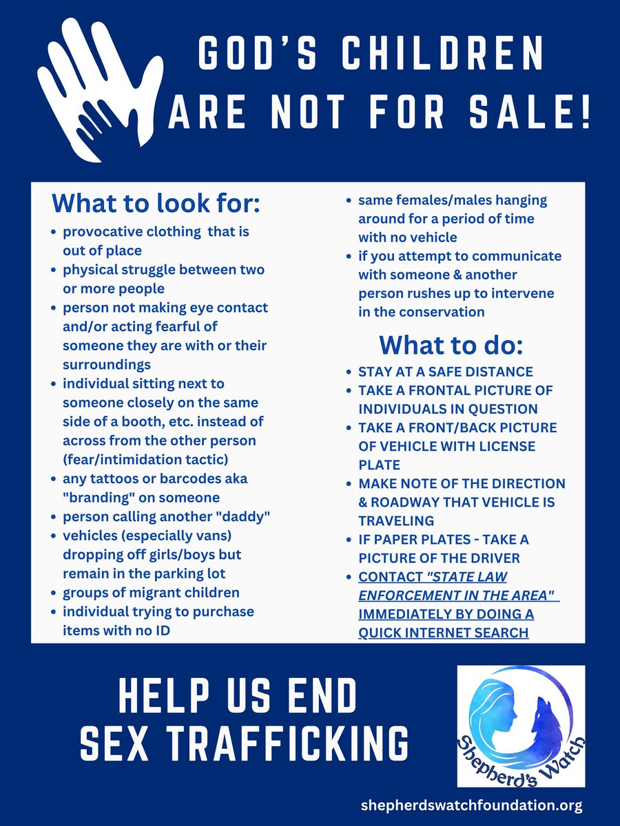 swfstoptraffick's tweet photo. SWF asks that you Be Aware &amp; Vigilant!  Trafficking is everywhere &amp; you could be the ONE who helps Save A Victim.  Below is the latest information provided by our Investigative Intelligence Lead. Help Us Watch Over Our Communities to End Sex Trafficking! #WhereAreTheChildren https://t.co/PckMGnZWzs