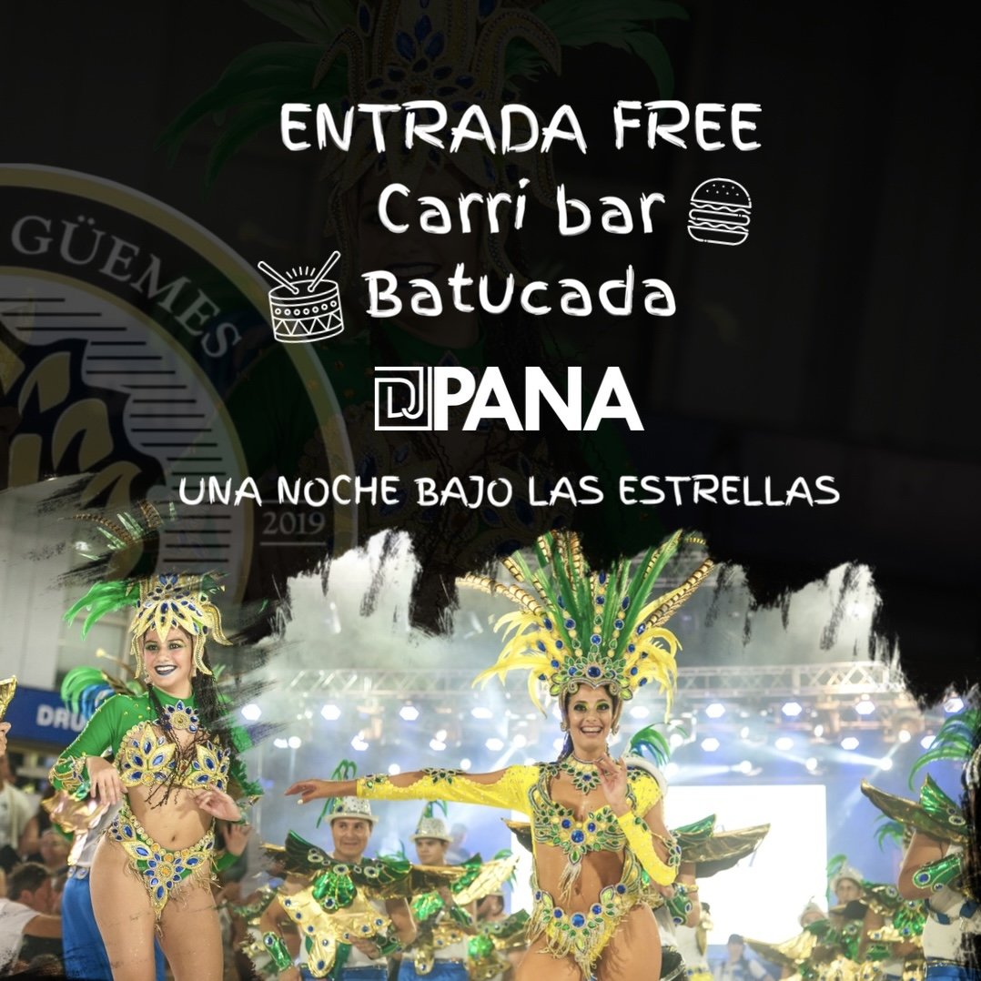 VUELVE EL CARNAVAL A PUNTO GÜEMES 🤝🏼
<a href="/puntoguemes/">Punto Güemes</a> te trae una noche bajo las estrellas en ULTRA 📍💪🏼
🔺ENTRADA FREE
🔺SCOLA DO SAMBA 
🔺CARRI BAR
🔺DJ <a href="/djpanaok/">PANA</a> 
🔺 LUGAR: ULTRA 💣