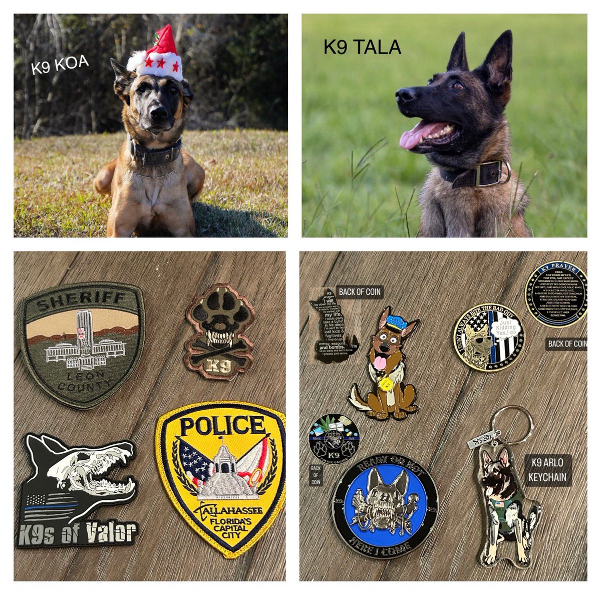 Love4PoliceDogs's tweet image. Below are a few of the items that will be in the upcoming December giveaways to help vest K9 Koa &amp;amp; K9 Tala!  
PLUS ALL December donors will be getting a thank you gift from me! 
LET’S GET THESE GIRLS VESTED UP ASAP!!
Next giveaway posted 12/8! 
Please repost! Thank you ♥️🎄💚
