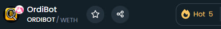 OrdiBotBRC's tweet photo. #5 Trending on Dextools. What's next? #BRC20 #Ethereum #Bitcoin #Ordibot https://t.co/QLqVA6M8Dz