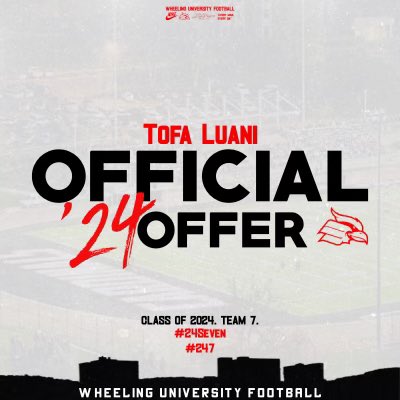 After a great talk with @Coach_McNeely_ I’m blessed to receive an offer from wheeling university @WheelingU_FB @Tom_Grippa @Jimmy_Grippa @Coach_Oney11 @Coach_Lewis15