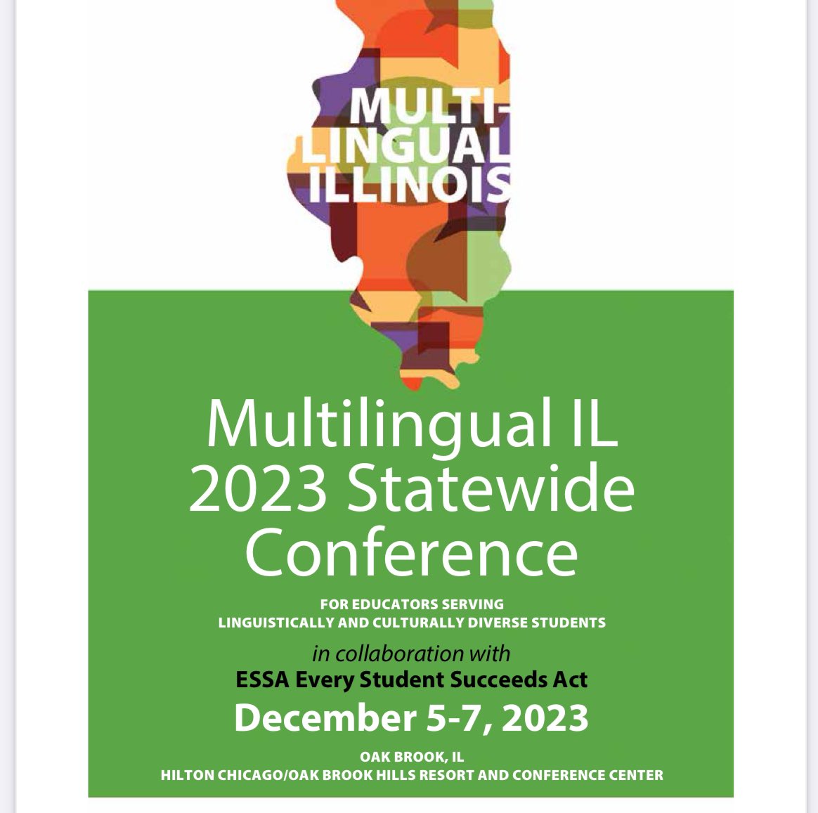 My colleagues and I are presenting at the Multilingual IL Statewide Conference tomorrow. “Bringing the 7 Factors Forward in MTSS” Looking forward to a day of learning! #ProudToBe15