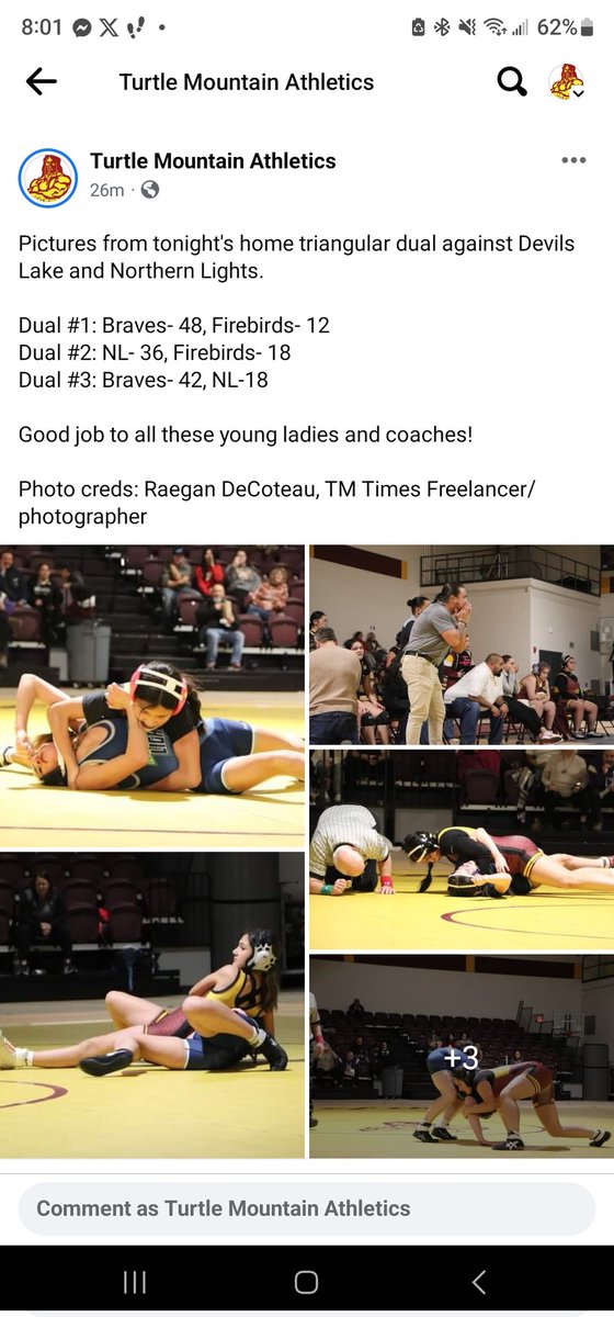 Braves sweep tonight's triangular between Devils Lake and Northern Lights.