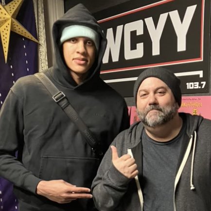 MaineCeltics's tweet photo. ☘️📻🎙 @jordanwalshlife stopped by the @WCYY #markathon to help raise money and awareness for the Center for Grieving Children! https://t.co/yP3JE98XIv