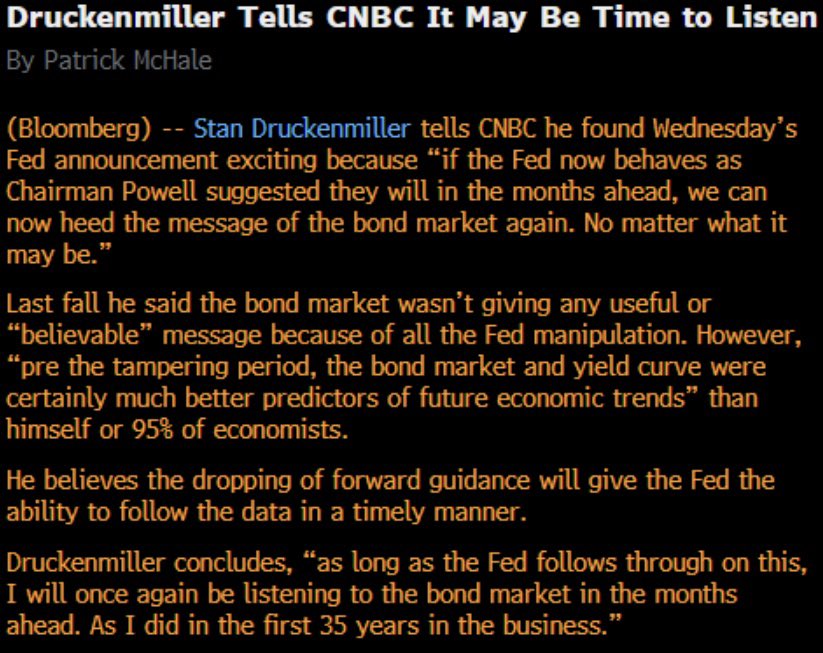 TheShortBear's tweet photo. The recessionary bears have been wrong for so long for one simple reason in my view.

This cycle we got to witness the largest inflow of cash straight to the consumer and companies. 

Prior cycles we did NOT!

This creates such a large cushion over the past years that the rates have not been felt as heavily as prior cycles. 

That cushion is now almost gone.

The QE cycle of the past decade ended and it created a disconnect within the bond market leading to the massive bond crash, further making the analysis and comparaison to prior cycles difficult. 

We saw Druckenmiller put on a long 2y bonds and short 30y bonds, effectively longing a yield curve steepener in the process. 

Druckenmiller said it himself: