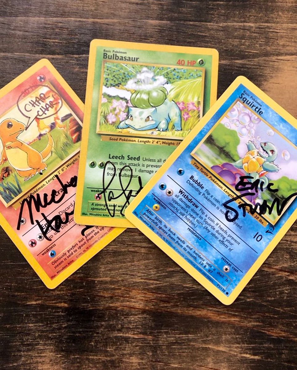 TaraSandsVO's tweet photo. We have a limited amount of these Pokemon signed card packs available at https://t.co/oDZWY5eb6j just in time for the holidays! Happy shopping! https://t.co/TtQgkXNEWu