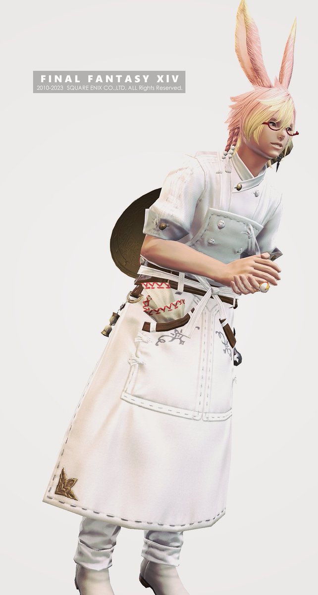 FF14「そしてコツコツ地道にやってきた調理師アチブもついに達成したので、黄金の中華鍋が似」|お松 😮😀😗のイラスト