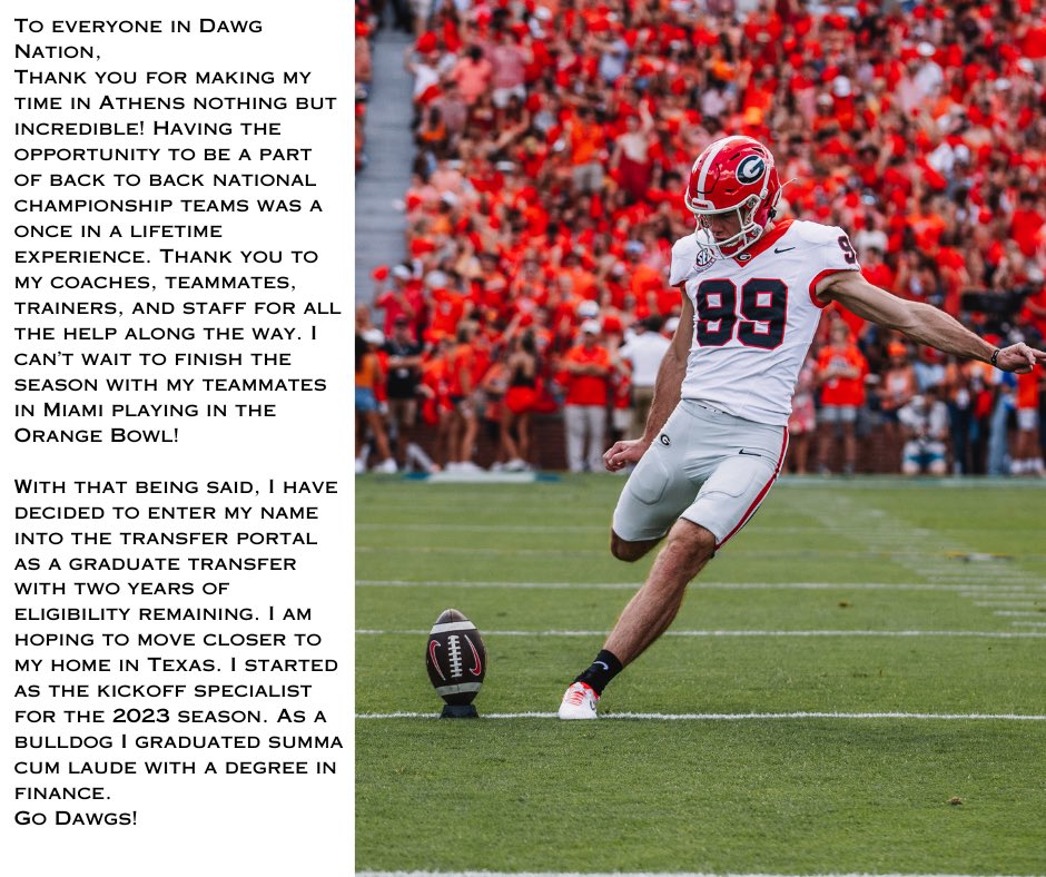 Thank you <a href="/GeorgiaFootball/">Georgia Football</a>
