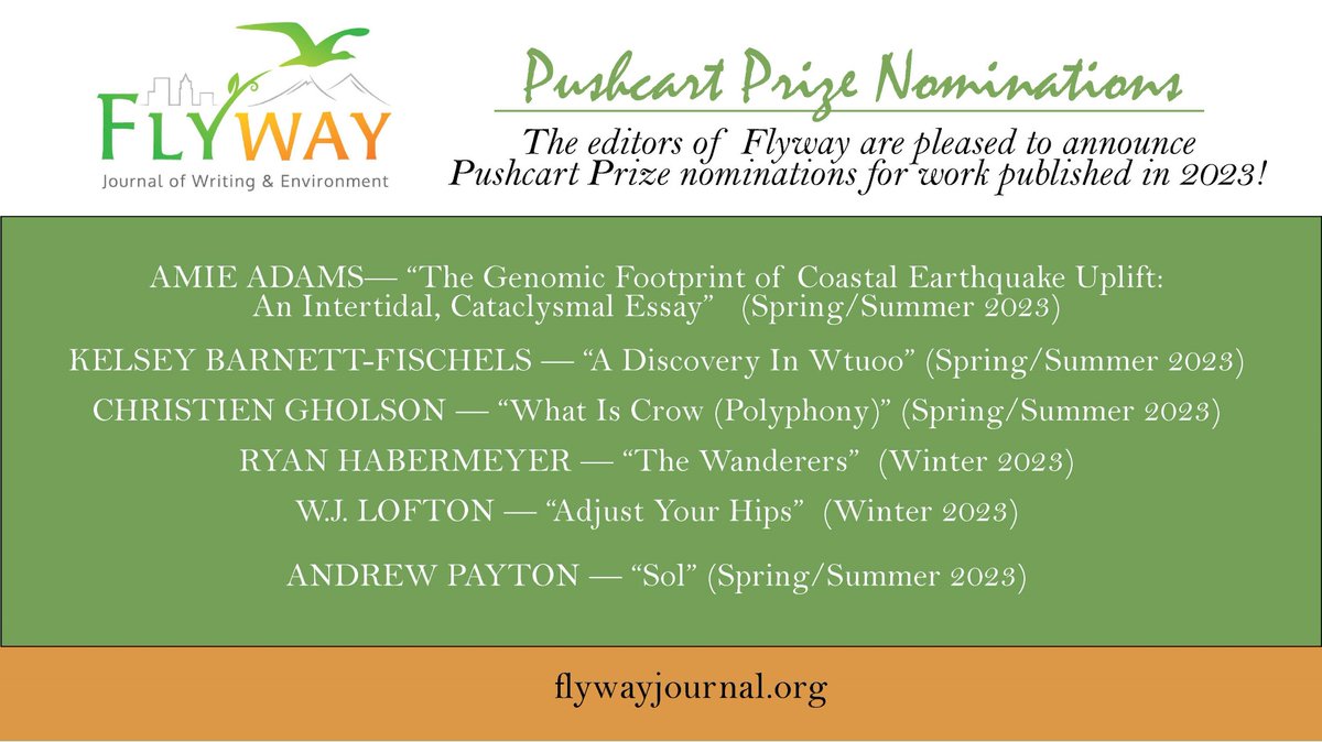 Flyway: Journal of Writing & Environment tweet media