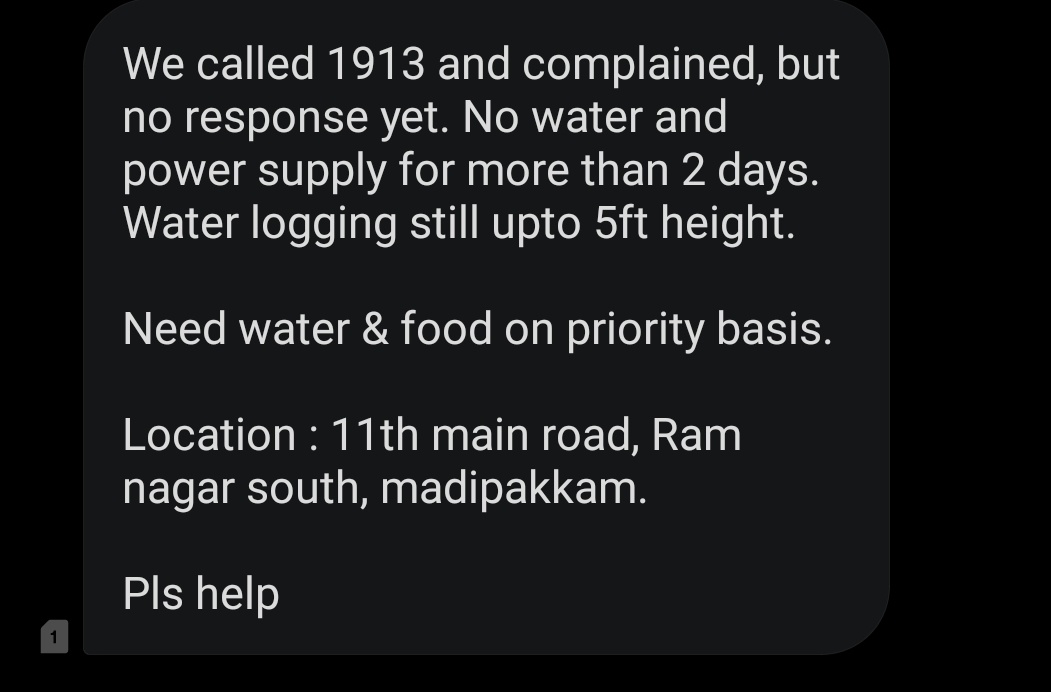 ___harish__'s tweet photo. Help required at ram nagar South madipakkam. 
#chennaicyclone #ChennaiRains #ChennaiRains2023 #ChennaiFlood @chennaicorp @itisprashanth @SriniMaama16 https://t.co/jvwD4r9BV1