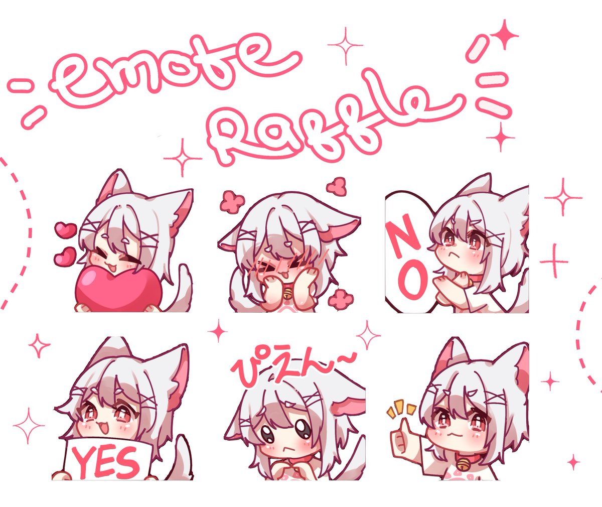 ✨Emote Raffle✨
1 winner will get a set of 6 emotes of your OC/ vtuber model!
Ends: December 24th 2023
✨RULES✨ 
🌟Follow me
💖Like and retweet this post
💬Comment your OC/ model
🏷️Tag a friend who might be interested
#raffle #artraffle #emotes