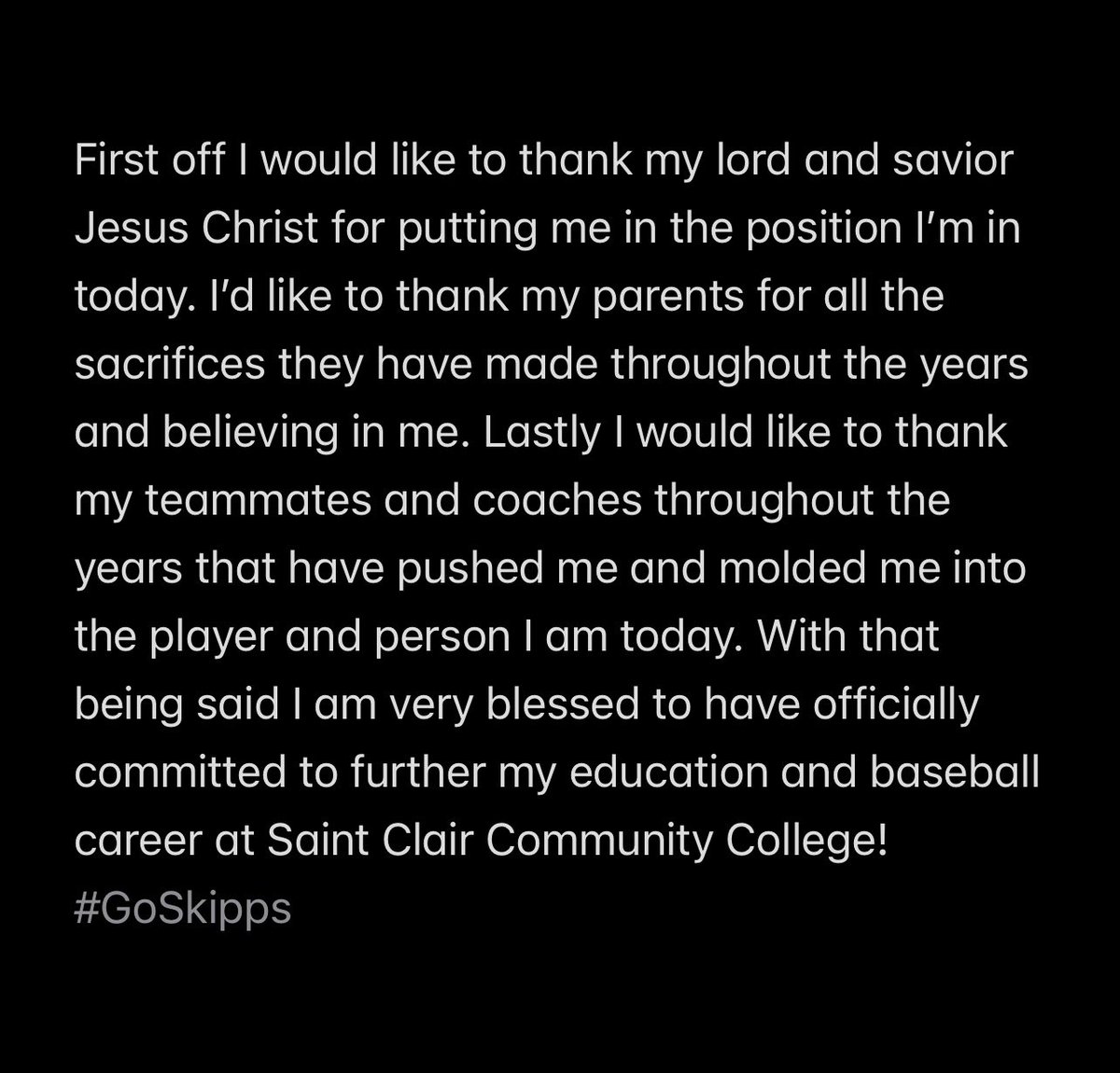 kaydenschankow1's tweet photo. Next Chapter!! @JetBoxBB18U @pzman435 @LCNCrusadersBSB @SC4_Baseball @sc4athletics @dlinsds4 @CoachRich_NPA https://t.co/2HADyHeEXw