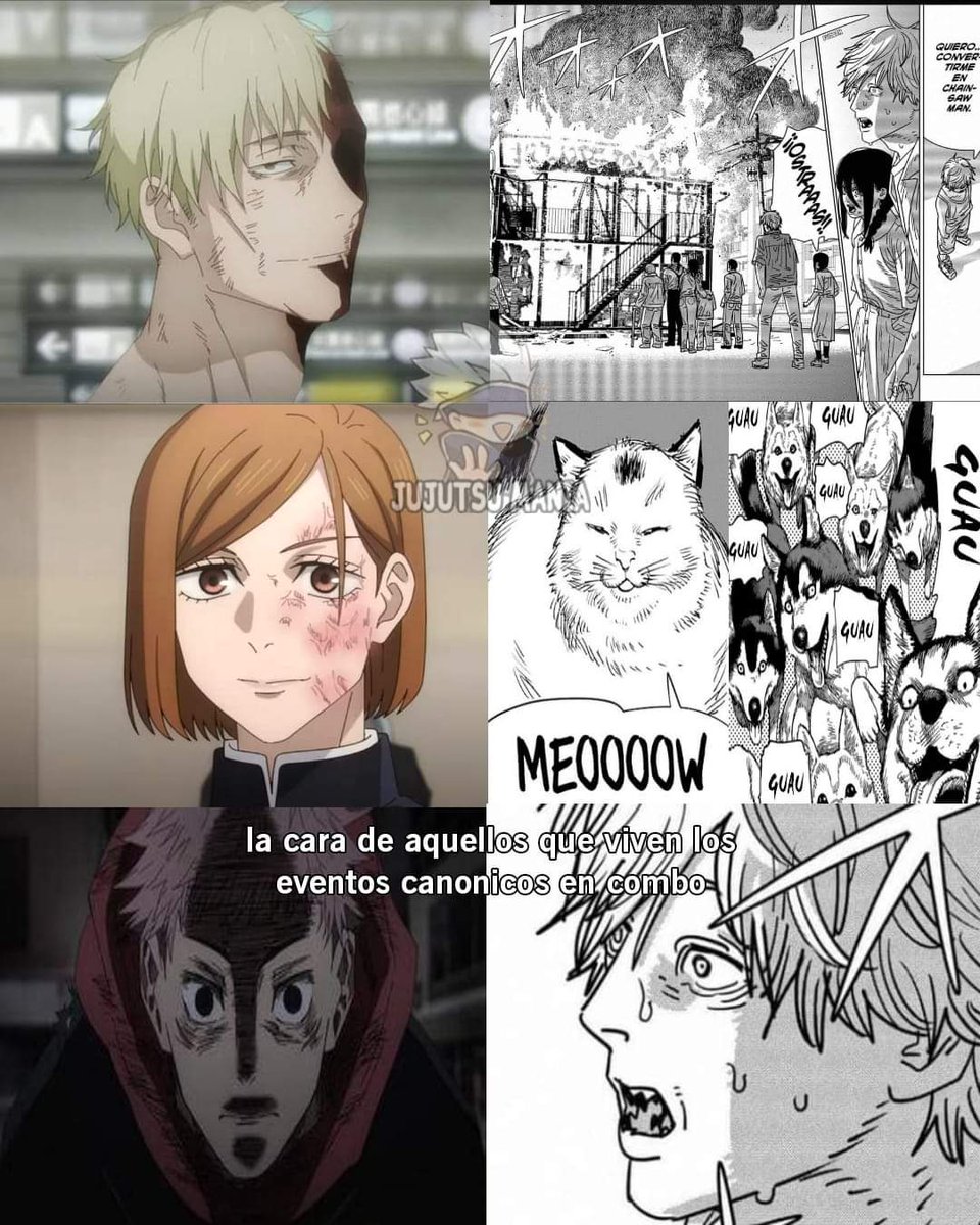 Estos días Jujutsu Kaisen y Chainsaw man andan con todo...