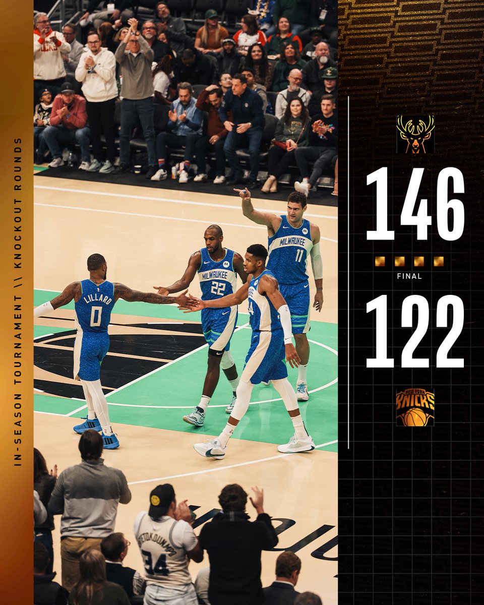 Bucks's tweet photo. Knocked out the Knicks.

#FearTheDeer https://t.co/vLiSwJNQR5