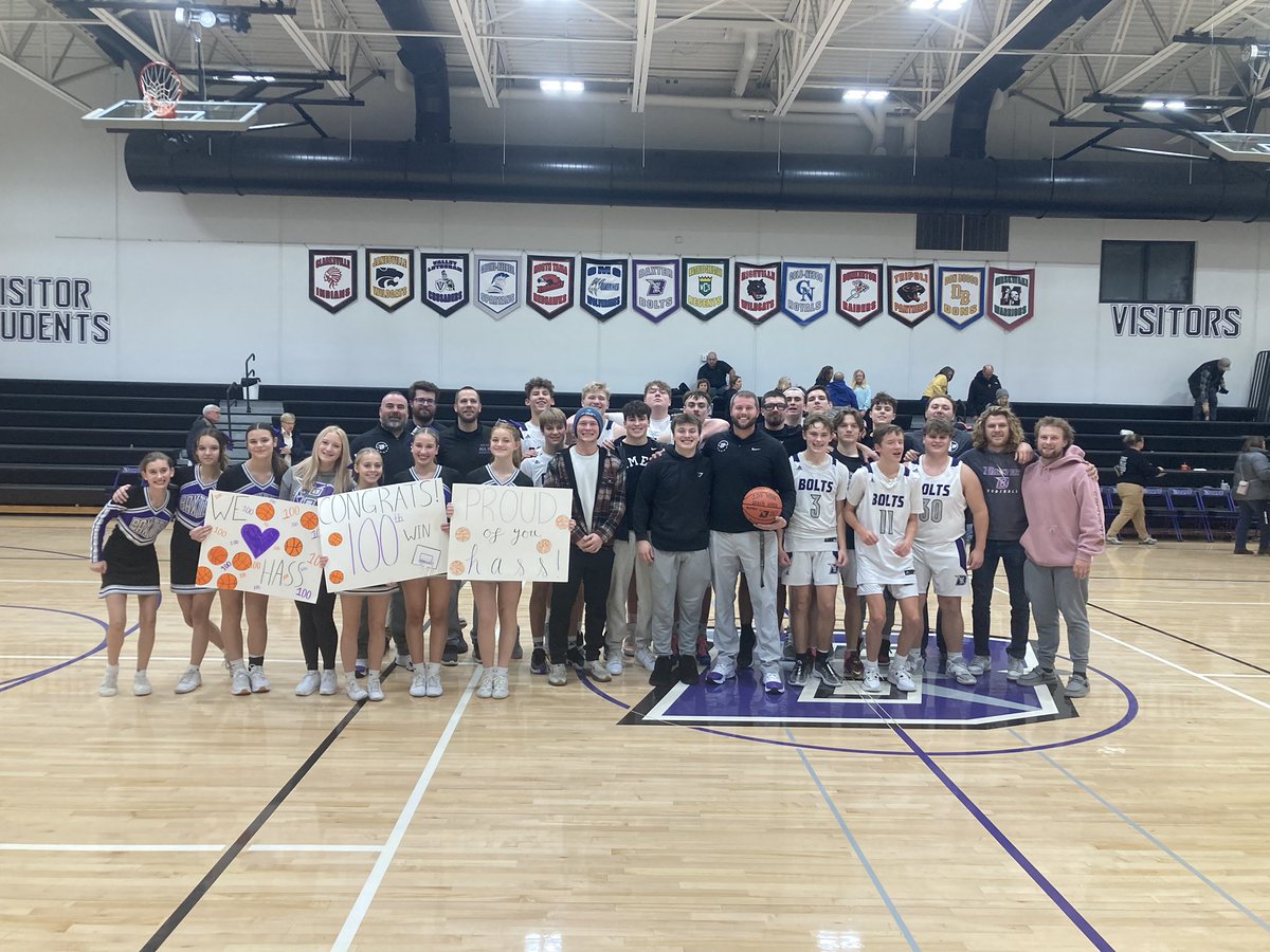 Rob Luther (@robluther8) on Twitter photo Congrats to Coach Hasselbrink on reaching 100 career wins tonight. Bolts go to 4-0. Got em rolling <a href="/COACHzHASS/">Zach Hasselbrink</a> Congrats to Coach Hasselbrink on reaching 100 career wins tonight. Bolts go to 4-0. Got em rolling <a href="/COACHzHASS/">Zach Hasselbrink</a>