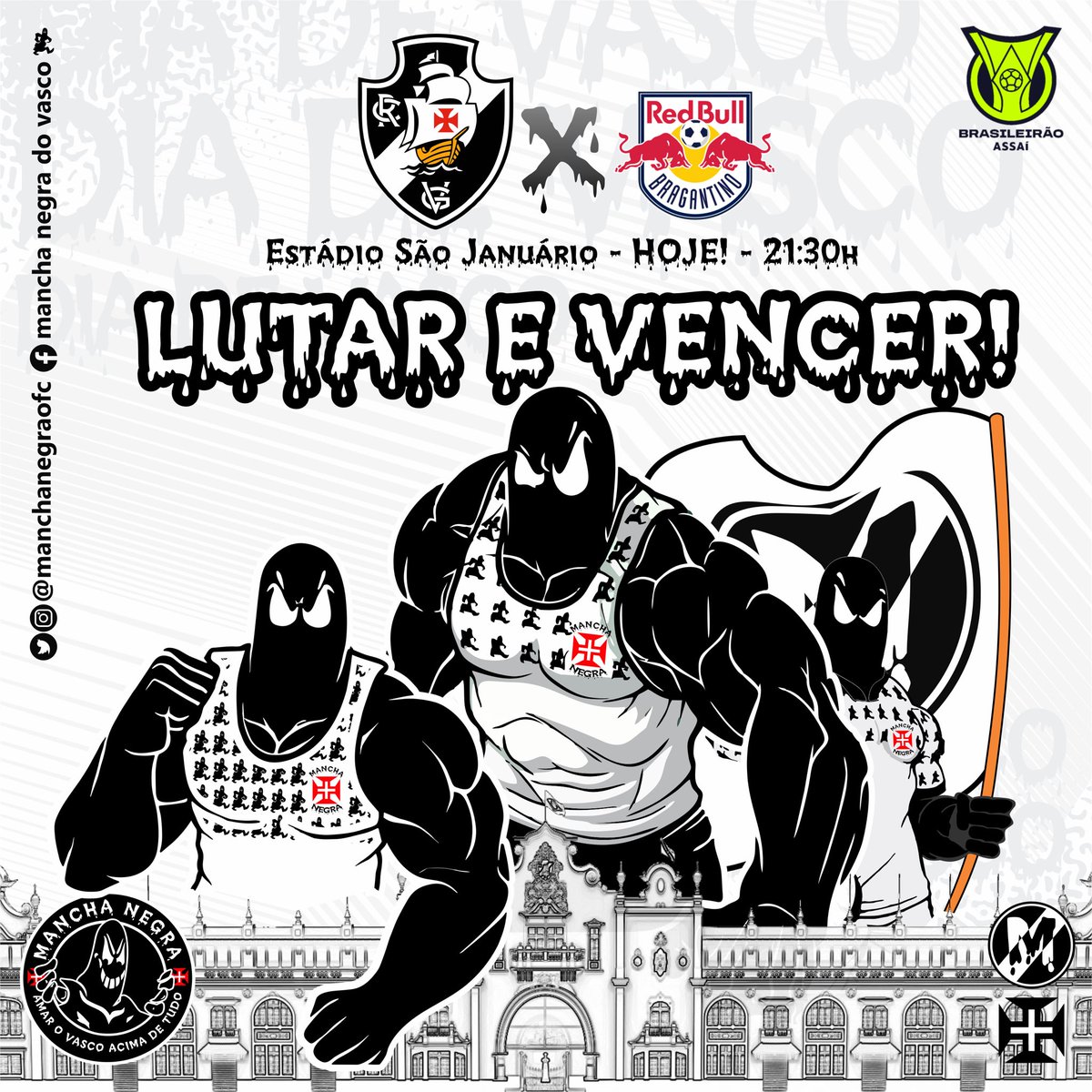 💢 ÚLTIMA BATALHA! NÃO VAMOS DESISTIR!

Lugar de vascaíno é em São Januário apoiando os 90min, se não mais. Vamos juntos lado a lado, VASCO DA GAMA ATÉ O FIM!

Amar o Vasco ACIMA DE TUDO, desde 1999.