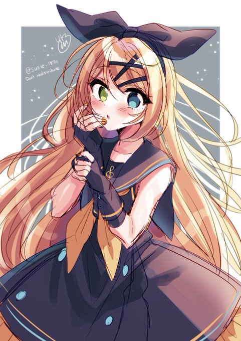 ロングヘアのリンちゃんwip #鏡音リン #ボカロ