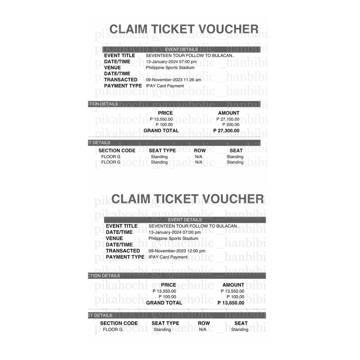scwwlocket's tweet photo. wtt lft wtb lfs — seventeen svt follow tour bulacan philippine ph sports stadium 𖤐

selling: 3 pcs standing g • day 1 carat presale • open for installment!

if trade, want: 3 pcs seated, day 1, adjacent &amp; any section.

photo for more info, dm if you have any qs. thanks! ♡ https://t.co/TCcRHgbFam