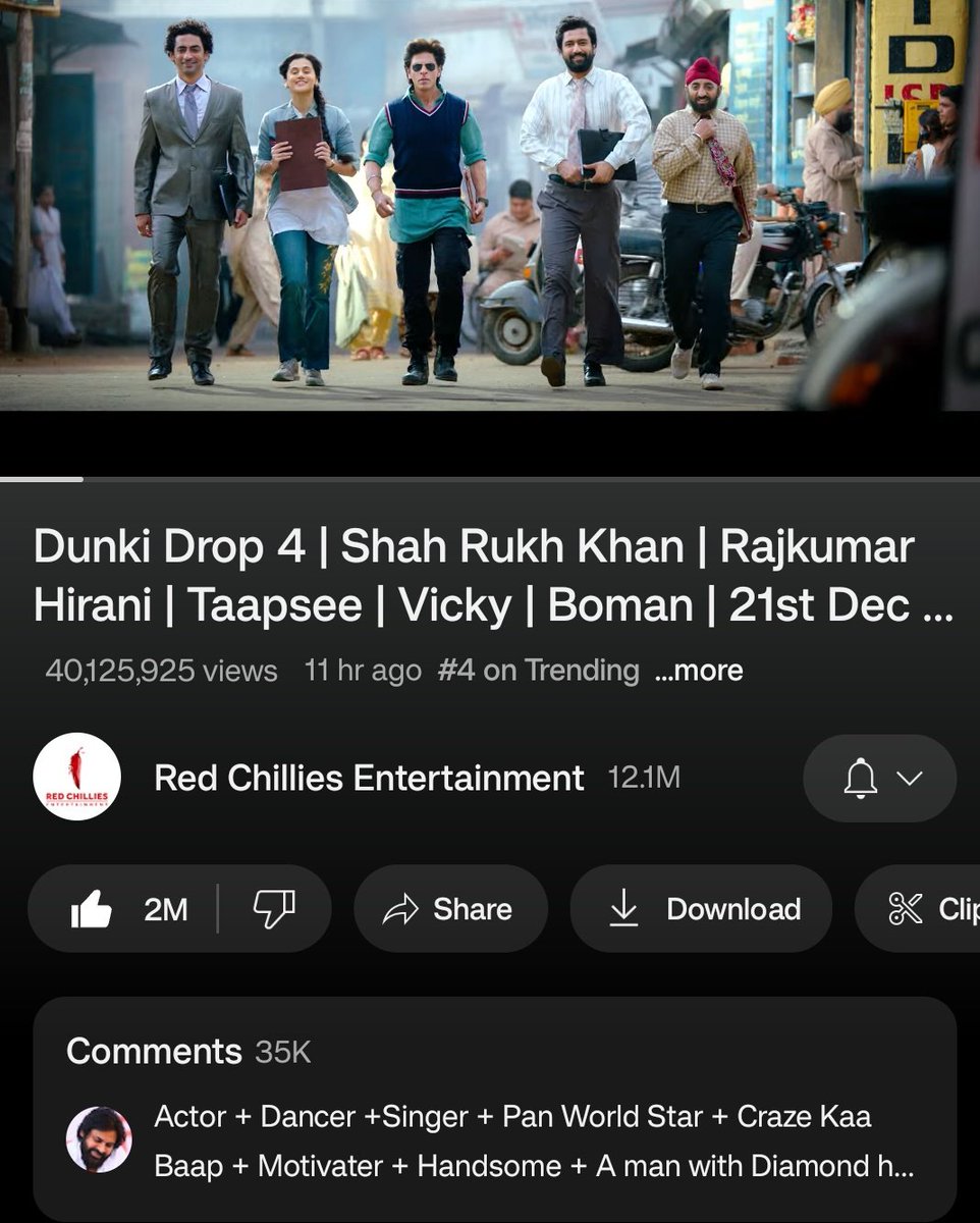 sheikhhere_64's tweet photo. 11 hours - 2m likes     22 hours -1.2m Likes 😂😂

#DunkiTrailer expose hakla https://t.co/pYDS1whR3T