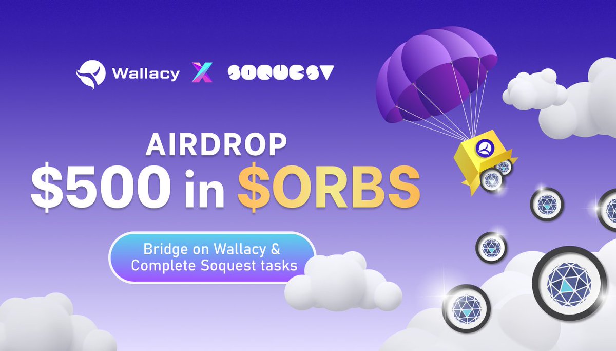 Airdrop $500 worth of #ORBS for 50 random users

#ORBS is a hidden gem, in the top 5 watchlist tokens with strong growth potential 💎

We are thrilled to host an event to give away $500 worth of $ORBS to you, complete the tasks below!

📅 Event Duration: 6th Dec, 2023 - 6th Jan,