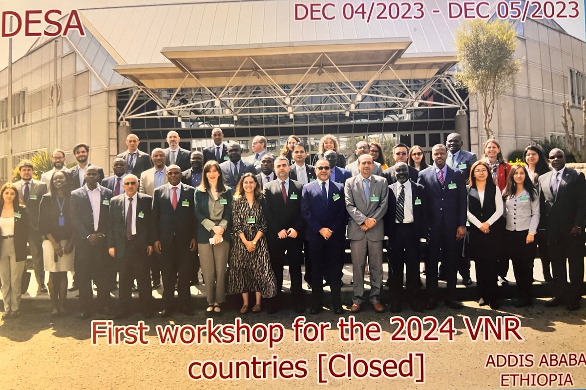 Grateful for the energy & insights shared at the First Global Workshop for 2024 VNRs in Addis! Thanks to all participants for their expertise & dedication in advancing sustainable development. Looking forward to continued collaboration & progress!🙏#VNR2024 #HLPF #GlobalGoals